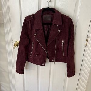 Suede motto jacket